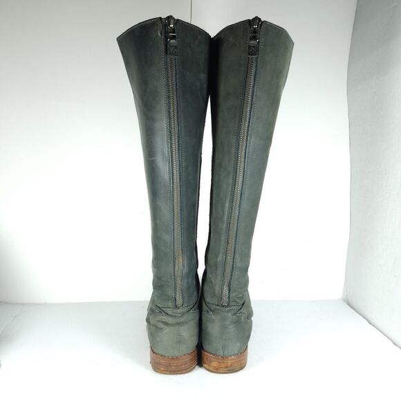 Olukai Women's Holo Lio II US11 Dark Green Leather Back Zip Tall Riding Boots - Picture 8 of 16